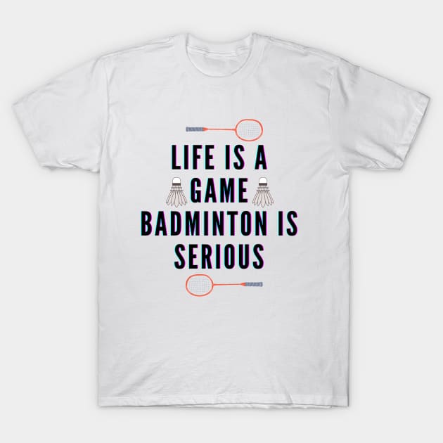 Tee shirt badminton humour sales